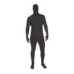 Adults MSUIT Black Second Skin Halloween Fancy Dress Costume