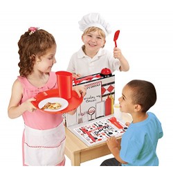 Melissa & Doug Order Up! Diner Play Set with Play Food (53 pcs)