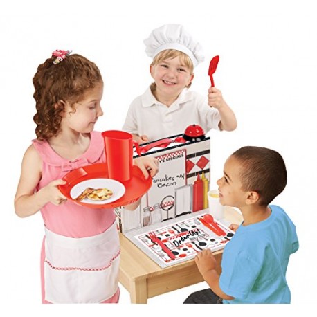 Melissa & Doug Order Up! Diner Play Set with Play Food (53 pcs)