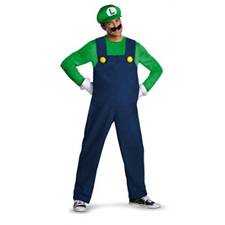 Super Mario – Luigi Deluxe Adult Costume – Size 42