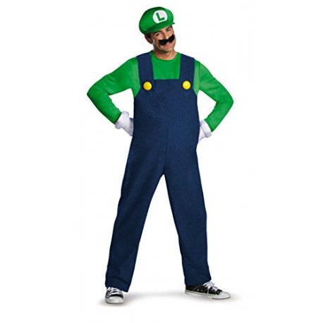 Super Mario&nbsp;–&nbsp;Luigi Deluxe Adult Costume&nbsp;–&nbsp;Size 42