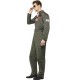 Smiffy's Top Gun Deluxe Male Costume, Jumpsuit, Dog Tags & Sunglasses, Top Gun, Colour