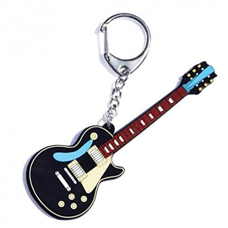 My Music Gifts Vintage Electric Guitar PVC Key Ring