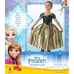 Rubie's Official Frozen Coronation Anna Girls Fancy Dress Disney Fairytale Kids Childrens Costume