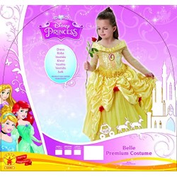 Rubie's Official Disney Premium Belle Girls Fancy Dress Princess Beauty Childs Deluxe Costume