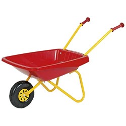 Metal Framed Wheelbarrow Red & Yellow