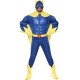 Smiffy's Men's Bananaman EVA Chest Costume, Top, Trousers, Cape, Belt, Gloves & Boot Covers, Bananaman, Size
