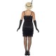 Smiffy's Women's 1920's Short Flapper Costume (Small, Black)