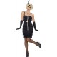 Smiffy's Women's 1920's Short Flapper Costume (Small, Black)
