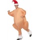 Smiffy's Adult Men's Inflatable Roast Turkey Costume, Bodysuit, Hat and Self Inflating Fan, Animals, Christmas, One Size, 32769