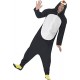 Smiffy's Adult Men's Penguin Costume, Hooded All in One, Party Animals, Serious Fun, Size M, 23632
