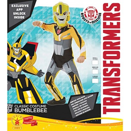 Rubie's Official Transformers Bumble Bee Boys Fancy Dress Superhero Kids Childs Movie Costume