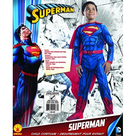 Rubie's Official Superman Boys Fancy Dress DC Comic Book Superhero Kids Childrens Costume Outfit