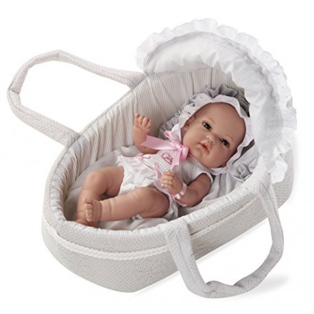 Arias 33 cm Elegance Natal Swarovski Elements Doll with Carrycot (Grey)
