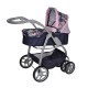 Knorr Toys Knorr90778 Combi Coco Blue Flowers Doll Pram and Buggy