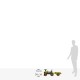 Falk 1012B Child's Vehicle Claas Axos Tractor with Trailer