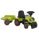 Falk 1012B Child's Vehicle Claas Axos Tractor with Trailer