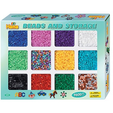 Hama Beads 9,600 Beads and storage Tray