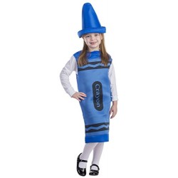 Dress Up America Kids Blue Crayon Costume