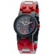 LEGO Star Wars Darth Maul Kids Buildable Watch with Link Bracelet and Minifigure | black/red | plastic | 28mm case diameter| ana