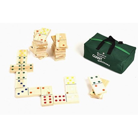 Giant Wooden Dominoes in a Storage Bag from Garden Games