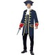 Smiffy's Adult Men's Pirate Commander Costume, Blue, with Coat, Cravat and Hat, Pirate, Serious Fun, Size L, 24168