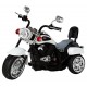 Ricco TR1501 WHITE Kids 3 Wheel Chopper Trike Motorcycle Electric Ride on Motor Bike LED Lights and Music, White