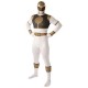 Rubie's Official White Power Ranger Mens Fancy Dress Mighty Morphin 2nd Skin Suit Adults Costume