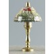 Rulke Rulke010463 Table Lamp with Brass Base and Colourful Porcelain Screen
