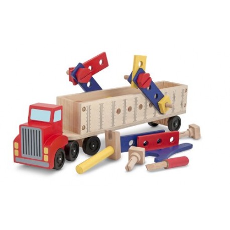 Melissa & Doug Big Rig Truck Wooden Building Set (22 pcs)