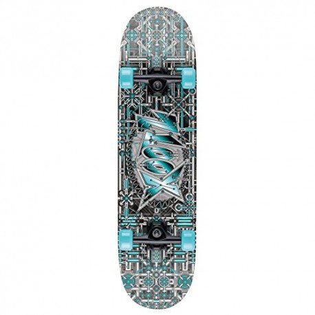 Xootz Kids Industrial Complete Beginners Double Kick Trick Skateboard Maple Deck