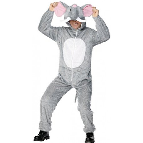 Smiffy's Elephant Costume with Hood (Adult) Grey M
