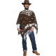Smiffy's Adult men's Authentic Western Wandering Gunman Costume, Poncho, Vest, Faux Shirt and Neckscarf, Western, Serious Fun, S