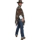 Smiffy's Adult men's Authentic Western Wandering Gunman Costume, Poncho, Vest, Faux Shirt and Neckscarf, Western, Serious Fun, S