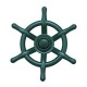 HIKS Green Toy Pirate Ship Steering Wheel 35cm, Ideal For Kids Childrens Climbing Frame, Tree House & Play House (Also Available