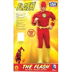 The Flash Superhero Mens Muscle Fancy Dress Adult Costume
