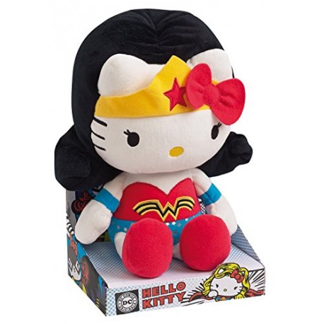 Jemini – Hello Kitty Plush 022790 – Wonder Woman Dc Comics Super Heroes – 27 cm