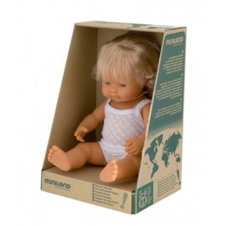 Miniland Miniland31152 38 cm European Girl Doll with Underwear in Box
