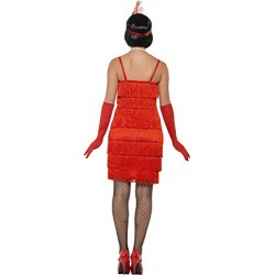 Smiffy's Women's 1920's Short Flapper Costume (Small, Red)