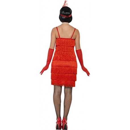 Smiffy's Women's 1920's Short Flapper Costume (Small, Red)