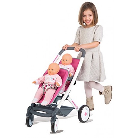 Smoby&nbsp;–&nbsp;253296&nbsp;Baby Confort Twin Buggy