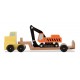 Melissa & Doug Digger & Low Loader Wooden Vehicle Set (3 pcs)