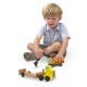 Melissa & Doug Digger & Low Loader Wooden Vehicle Set (3 pcs)