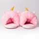 Cute Soft Plush Unicorn Slippers Fleece House Shoes for Winter, Plush Lounge Footwear, Closed Back