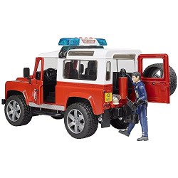 Bruder 2596 Land Rover Station Wagon Fire Department Vehicle Toy with Fireman