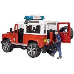 Bruder 2596 Land Rover Station Wagon Fire Department Vehicle Toy with Fireman