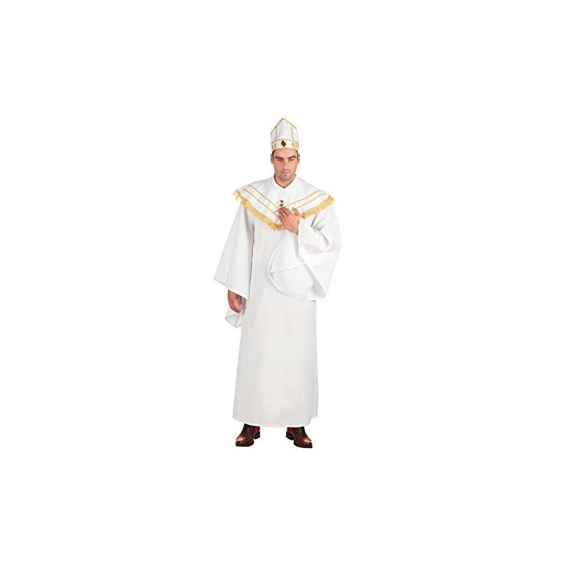 FIESTAS GUIRCA Pope Mens Fancy Dress Costume - Red Cardinal Costume With Pope Hat - Bishop Fancy Dress Men Size XL 44-46 - View #4