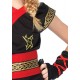 Leg Avenue Kids Ninja Warrior Costume (Medium, Black/Red)