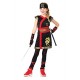 Leg Avenue Kids Ninja Warrior Costume (Medium, Black/Red)