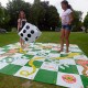 Garden Games Giant Snakes and Ladders Game 3 Metres x 3 Metres PVC Durable Mat and 2 Inflatable Dice